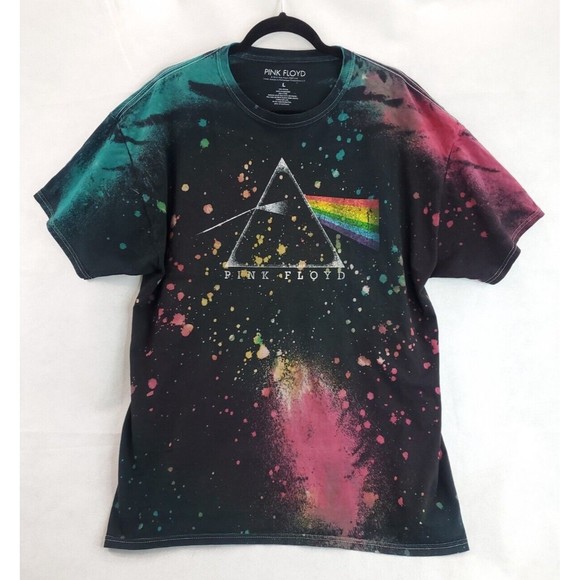 Pink Floyd Tops - Pink Floyd Unisex Rock Band T Shirt Size L Black Tie Dye Dark Side Of The Moon